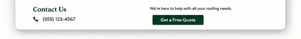 Example brochure website contact section